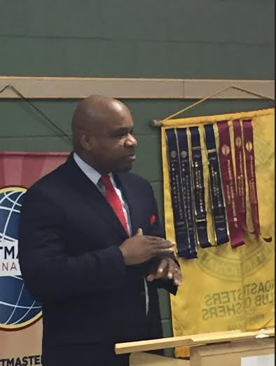 Handel Smith giving speech